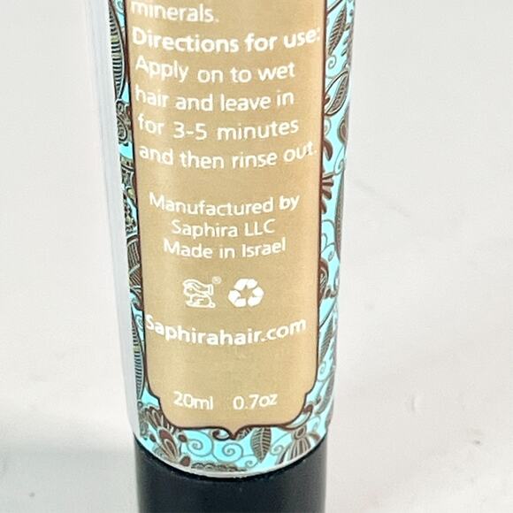 Saphira Mineral Mud Healing Hair Treatment Deep Condition Travel .7 oz 20ml New - Picture 6 of 6